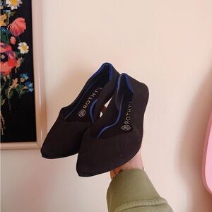 Rothy's Women's Black and Blue Flats
